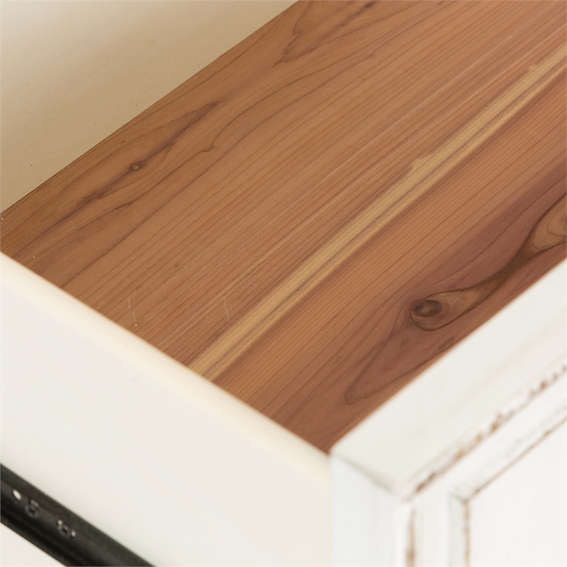 Bowery Hill Modern / Contemporary Wood 5 Drawer Chest in White