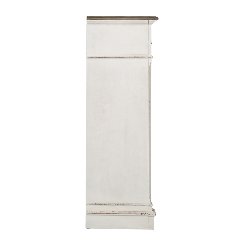 Bowery Hill Modern / Contemporary Wood 5 Drawer Chest in White