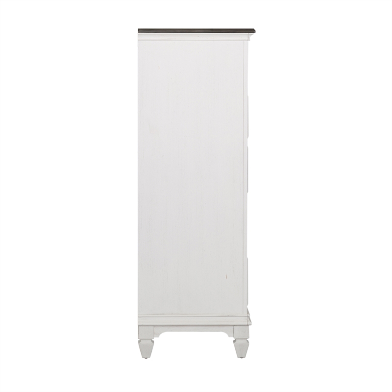Bowery Hill Modern / Contemporary Wood 5 Drawer Chest in White