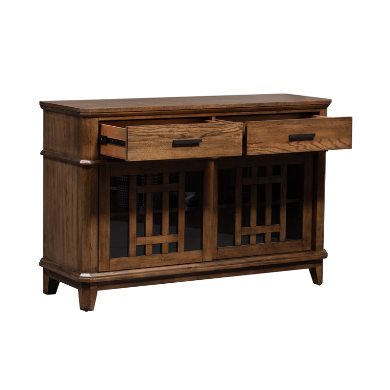 Bowery Hill Modern / Contemporary Wood Server in Medium Brown