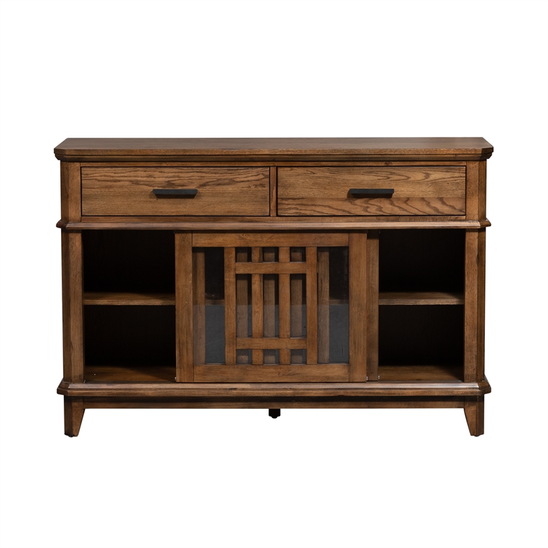 Bowery Hill Modern / Contemporary Wood Server in Medium Brown
