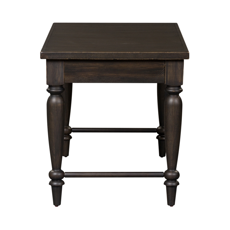 Bowery Hill Modern / Contemporary Wood Writing Desk in Black Finish