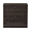 Bowery Hill Traditional Engineered Wood Black Bunching Lateral File Cabinet