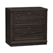Bowery Hill Traditional Engineered Wood Black Bunching Lateral File Cabinet