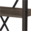 Bowery Hill Traditional Wood Medium Gray Desk and Bookcase Set