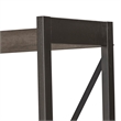 Bowery Hill Traditional Wood Medium Gray Desk and Bookcase Set