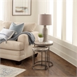 Bowery Hill Modern / Contemporary Nesting Tables in Pewter Finish