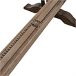 Bowery Hill Traditional Farmhouse Trestle Table Set - Dusty Taupe