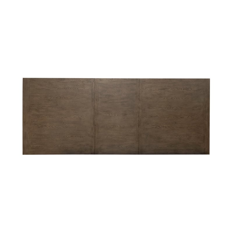 Bowery Hill Traditional Farmhouse Trestle Table Set - Dusty Taupe