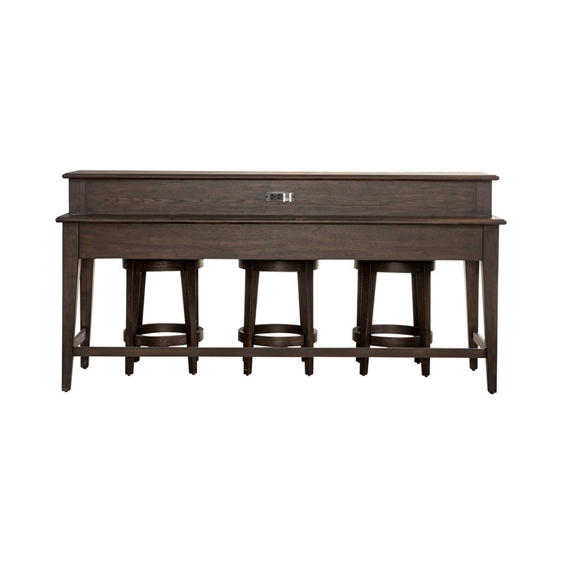 Bowery Hill Traditional 4-Piece Wood Console Table Set in Espresso