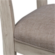 Bowery Hill Wood White Ladder Back Upholstered Side Chair (RTA)-Set of 2