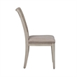 Bowery Hill Wood White Ladder Back Upholstered Side Chair (RTA)-Set of 2