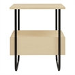 Bowery Hill Contemporary Wood Storage 2-Shelf End Table in Light Maple