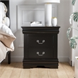 Bowery Hill Transitional Wood 2-Drawer Nightstand in Black Finish