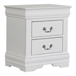 Bowery Hill Transitional Wood 2-Drawer Nightstand in White Finish
