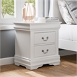 Bowery Hill Transitional Wood 2-Drawer Nightstand in White Finish