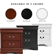 Bowery Hill Transitional Wood 2-Drawer Nightstand in Cherry Finish