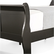 Bowery Hill Solid Wood Black Twin Bed Sleigh Design 83.5