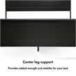 Bowery Hill Solid Wood Black Twin Bed Sleigh Design 83.5