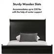 Bowery Hill Solid Wood Black Twin Bed Sleigh Design 83.5