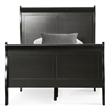 Bowery Hill Solid Wood Black Twin Bed Sleigh Design 83.5