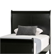 Bowery Hill Solid Wood Black Twin Bed Sleigh Design 83.5