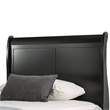 Bowery Hill Solid Wood Black Twin Bed Sleigh Design 83.5