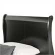 Bowery Hill Solid Wood Black Twin Bed Sleigh Design 83.5