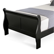 Bowery Hill Solid Wood Black Twin Bed Sleigh Design 83.5