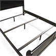 Bowery Hill Solid Wood Black Full Bed Sleigh Design Panel 83.5