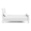 Bowery Hill Transitional Solid Wood Panel Full Bed in White Finish