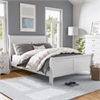 Bowery Hill Transitional Solid Wood Panel Full Bed in White Finish