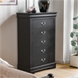 Bowery Hill Solid Wood Black Chest Rectangular Traditional Fully Assembled 31.5