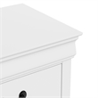 Bowery Hill Transitional Solid Wood 5-Drawer Chest in White Finish