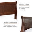 Bowery Hill Transitional Solid Wood Panel Twin Bed in Cherry