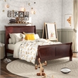 Bowery Hill Transitional Solid Wood Panel Twin Bed in Cherry