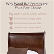 Bowery Hill Transitional Solid Wood Panel Twin Bed in Cherry