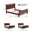 Bowery Hill Solid Wood Cherry Full Bed Sleigh Design 83.5
