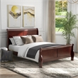Bowery Hill Transitional Solid Wood Panel King Bed in Cherry