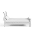 Bowery Hill Transitional Solid Wood Panel Queen Bed in White