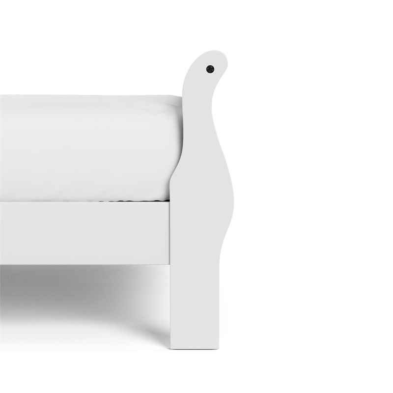 Bowery Hill Transitional Solid Wood Panel Queen Bed in White