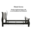 Bowery Hill Transitional Solid Wood Panel Queen Bed in Black