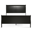 Bowery Hill Transitional Solid Wood Panel Queen Bed in Black