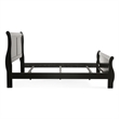 Bowery Hill Transitional Solid Wood Panel Queen Bed in Black