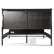 Bowery Hill Transitional Solid Wood Panel Queen Bed in Black