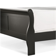 Bowery Hill Transitional Solid Wood Panel Queen Bed in Black
