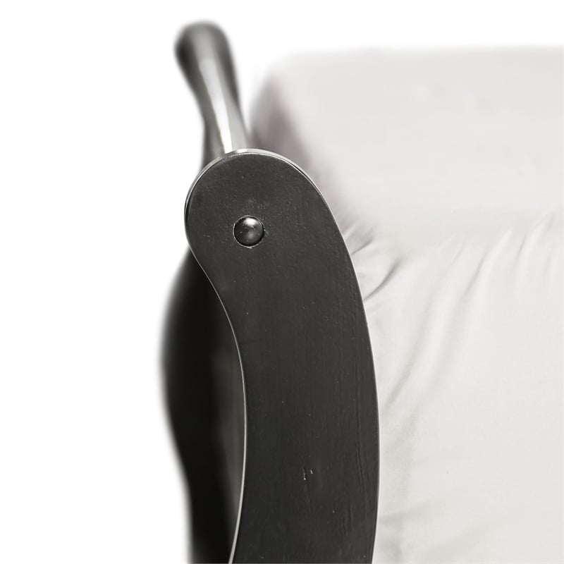 Bowery Hill Transitional Solid Wood Panel Queen Bed in Black