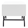 Bowery Hill Wood Storage 2-Drawer Coffee Table in White Pure