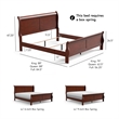 Bowery Hill Transitional Solid Wood Panel Queen Bed in Cherry