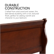 Bowery Hill Transitional Solid Wood Panel Queen Bed in Cherry